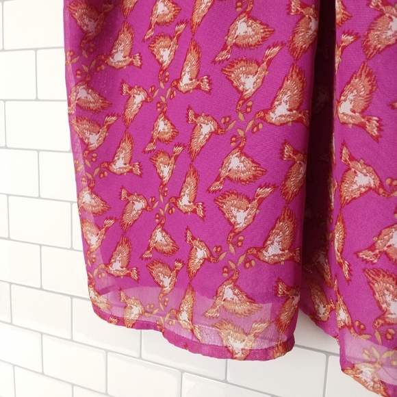 COPY - Entro strappy chiffon tank birds chickens sz lg - Picture 4 of 4